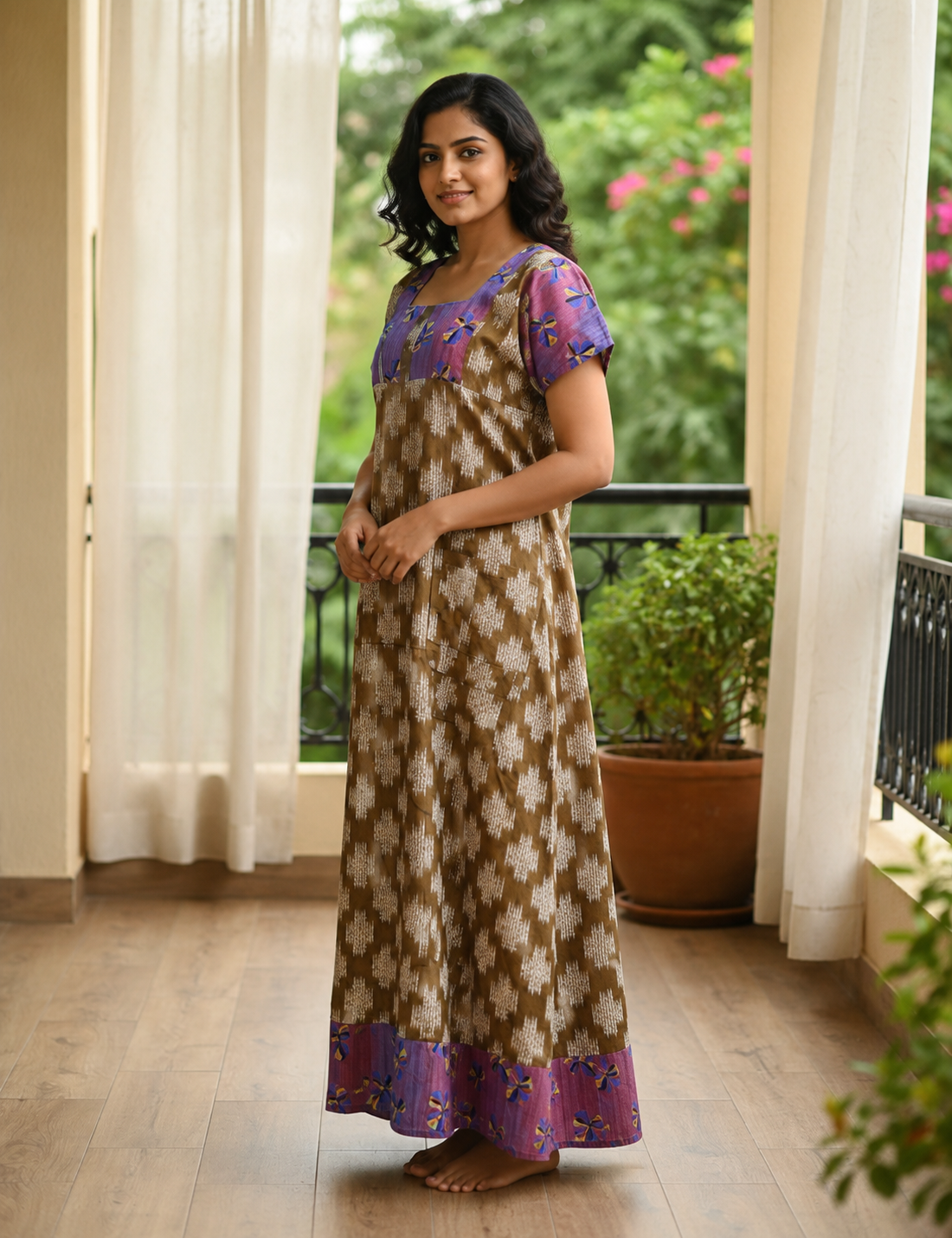XL - Stylish Premium Frock Nighty| with Rope |Without Zip | Everyday Comfort Wear
