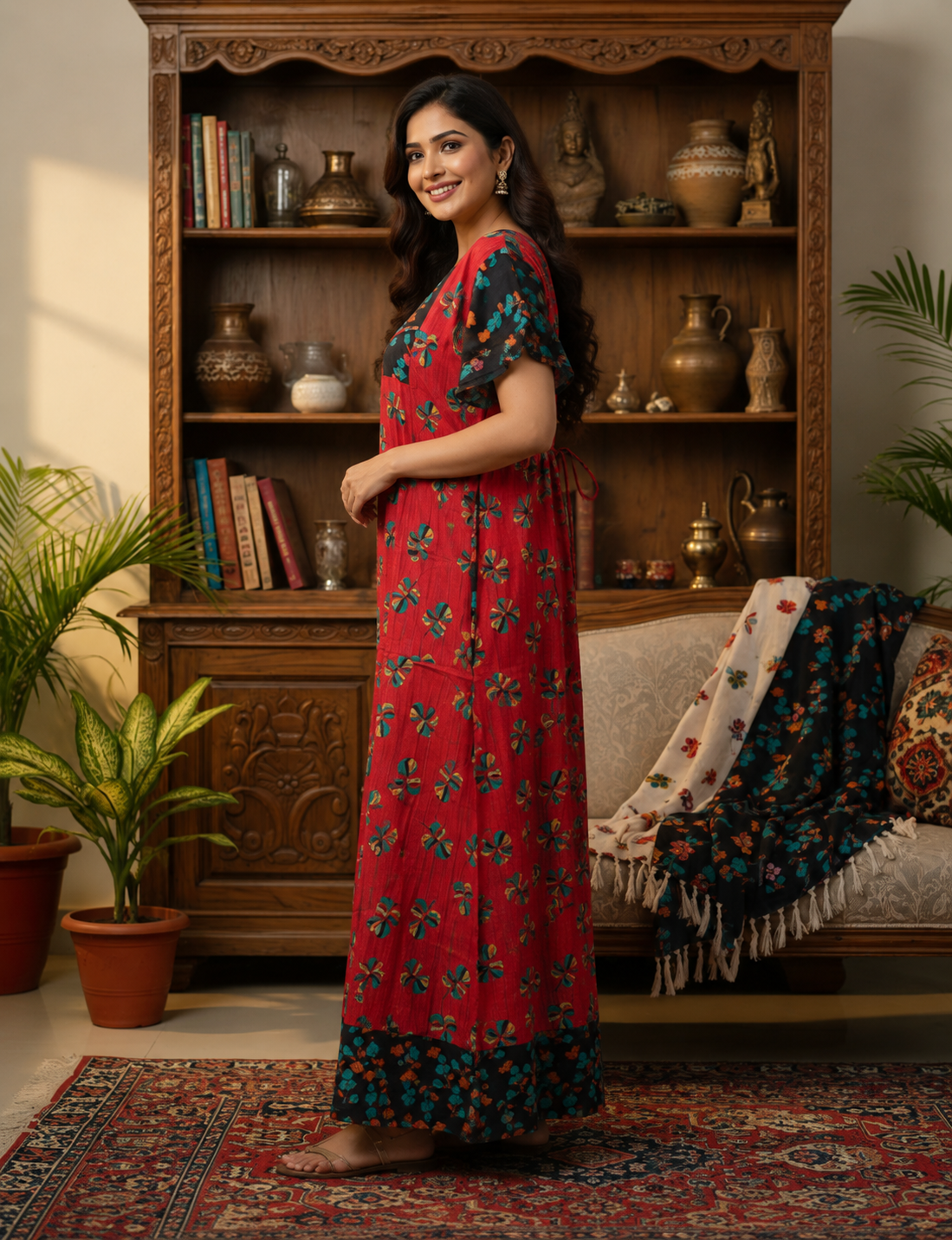 XL - Stylish Premium Frock Nighty| with Rope |Without Zip | Everyday Comfort Wear