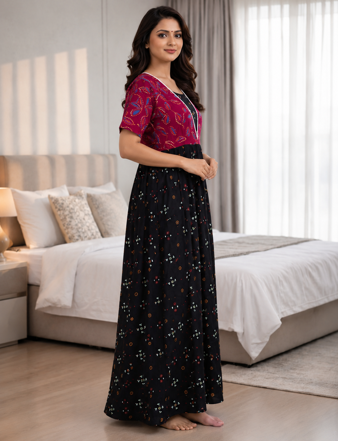 2XL Premium Quality| Pure Cotton | Designer Nighty for Women | Elegant Comfort