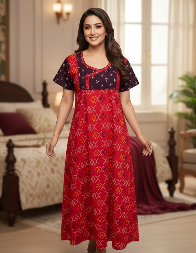 2XL Premium Quality| Pure Cotton | Designer Nighty for Women | Elegant Comfort