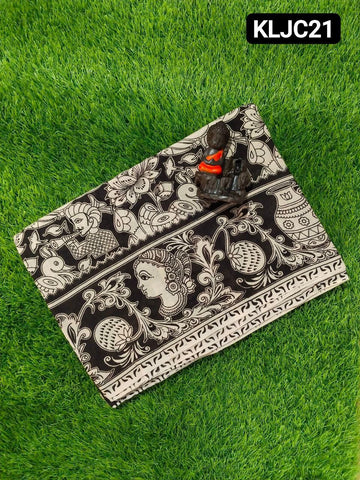 Women's Traditional Kalamkari Saree with Artistic Prints | pure cotton