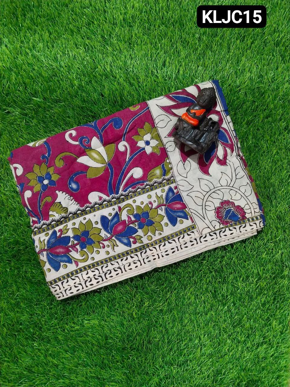 Women's Traditional Kalamkari Saree with Artistic Prints | pure cotton