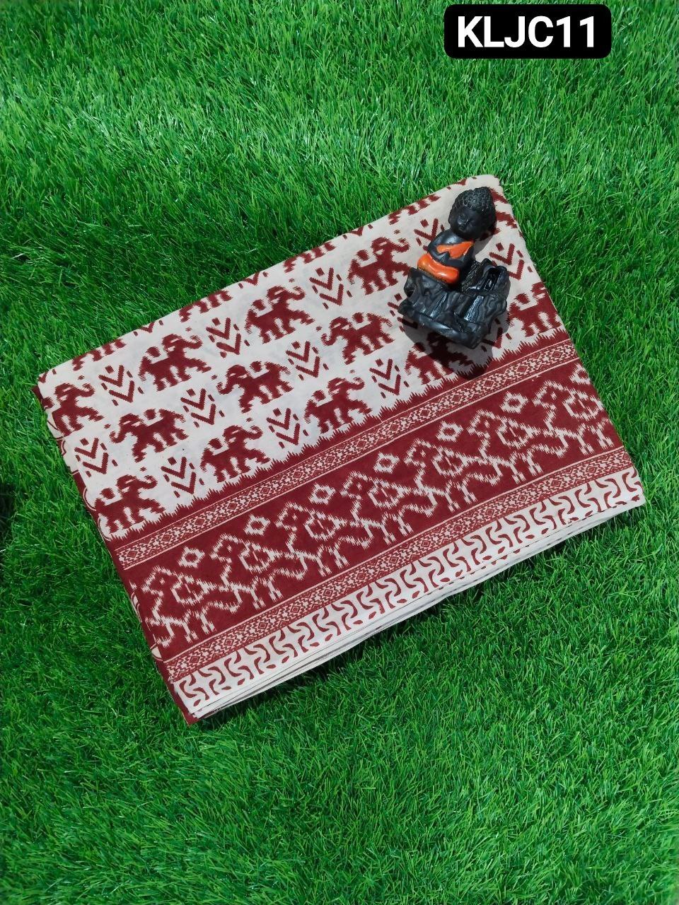 Women's Traditional Kalamkari Saree with Artistic Prints | pure cotton