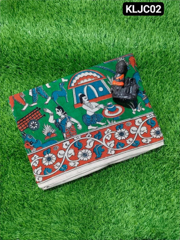 Women's Traditional Kalamkari Saree with Artistic Prints | pure cotton