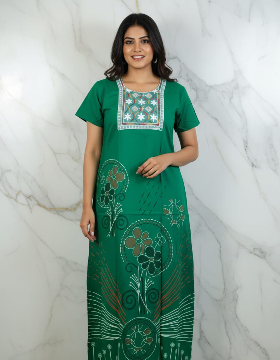 XL Premium - Budget Friendly| Without Zip|Pure Cotton Nighty