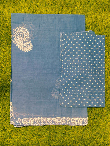 Daily Wear - Soft Cotton Saree |Traditional Printwith Matching Blouse