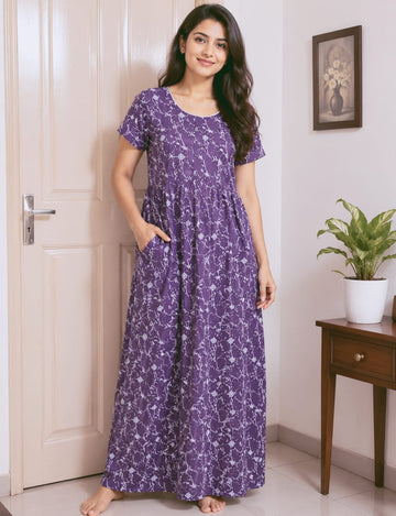 XL - Stylish Premium Frock Nighty |Without Zip | Everyday Comfort Wear