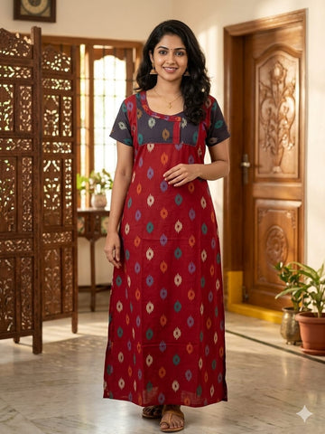 2XL Premium Quality| Pure Cotton | Designer Nighty for Women | Elegant Comfort