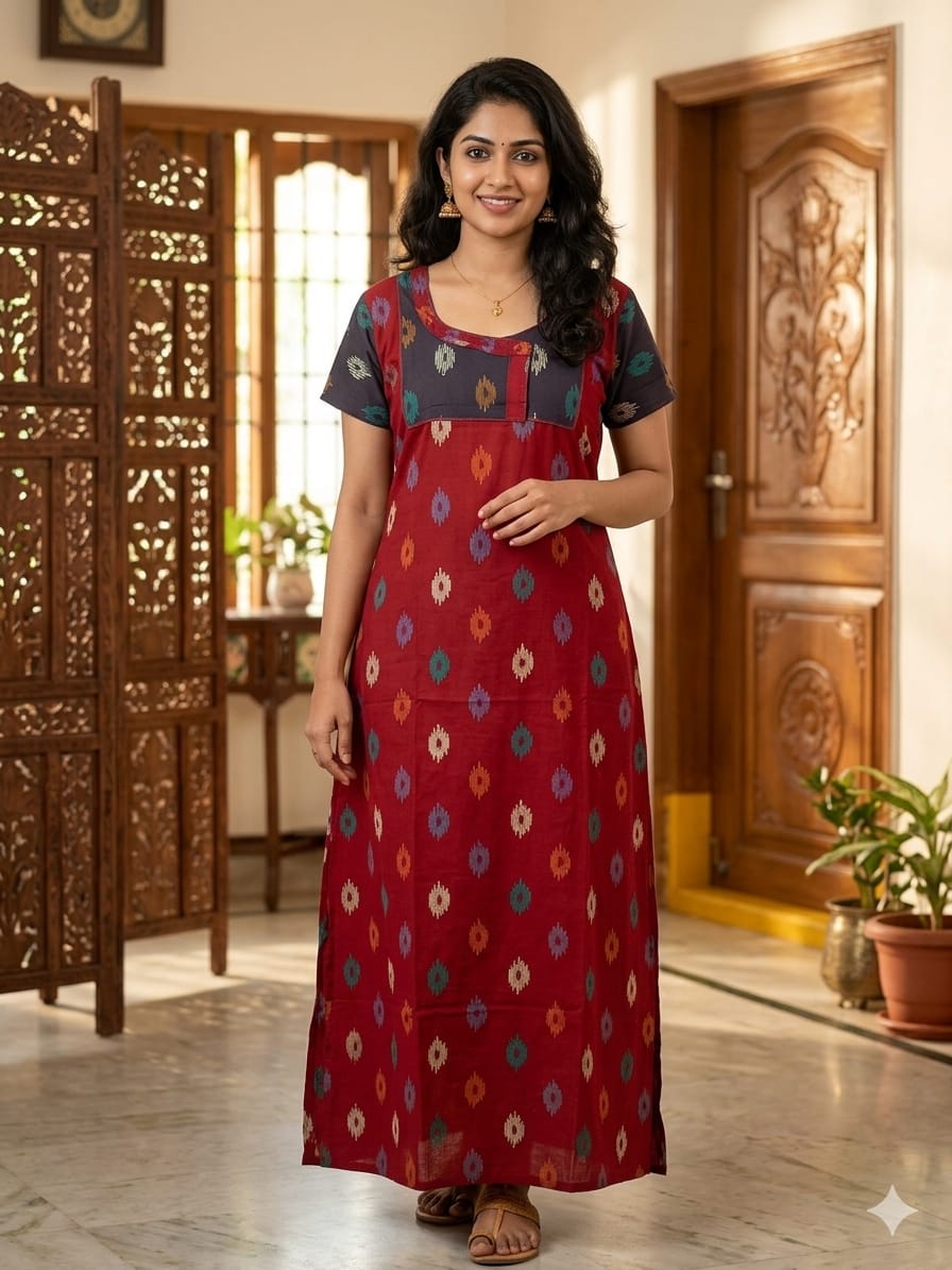 2XL Premium Quality| Pure Cotton | Designer Nighty for Women | Elegant Comfort